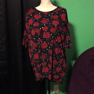 Rose polka dot Lularoe Irma Tunic